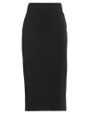 Windsor . Woman Midi Skirt Black Size 10 Cotton, Polyester, Elastane In Black