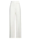 Windsor . Woman Pants Ivory Size 8 Virgin Wool In White