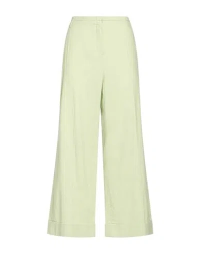 Windsor . Woman Pants Light Green Size 4 Cotton, Wool, Polyamide, Elastane