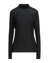 Windsor . Woman Turtleneck Black Size 10 Lyocell, Wool, Elastane In Black