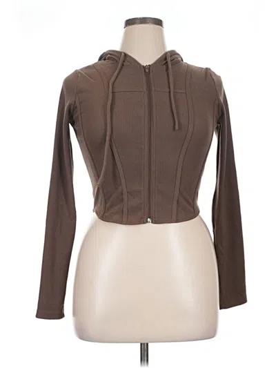 Pre-owned Windsor Zip Up Hoodie In Brown