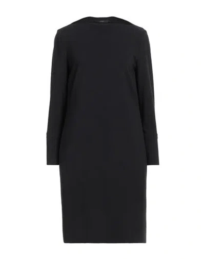 Windsor . Woman Mini Dress Black Size 10 Virgin Wool, Polyamide, Elastane, Acetate, Polyester