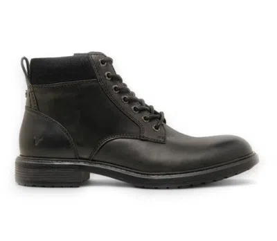 Windsorsmith Beau - Men's Black Lace Up Side Zip Leather Chelsea Boots