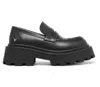 Windsorsmith Black Leather Chunky Loafers - True In Black