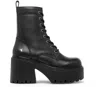 Windsorsmith Black Leather Platform Ankle Boots - Totally In Black