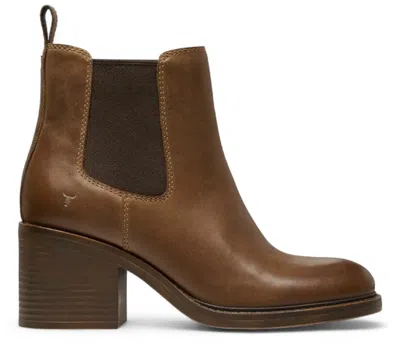 Windsorsmith Tan Classic Leather Chelsea Ankle Boots - Varsity In Multi