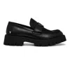 Windsorsmith Throne - Women's Black Slip On Chunky Leather Loafers