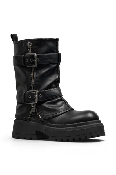 Windsorsmith Women's Black Chunky Platform Pull-on High Boots - Vendetta