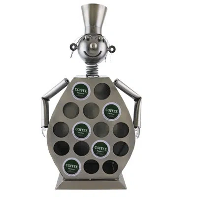 Wine Bodies 16-pod Fine Metal Chef Coffee Capsule Holder Character Kitchen Display In Silver
