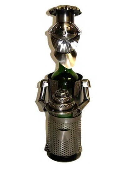 Wine Bodies Barney Baker With Cake, 1 Bottle Tabletop Wine Bottle Rack In Silver