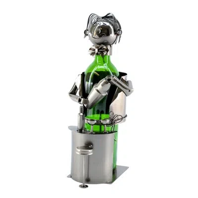 Wine Bodies Bartender 1 Bottle Tabletop Wine Bottle Rack In Silver