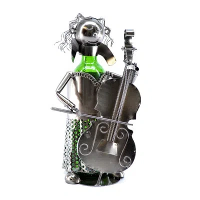 Wine Bodies Celo Player 1 Bottle Tabletop Wine Bottle Rack In Silver