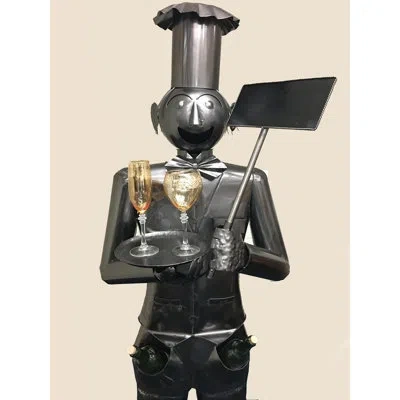 Wine Bodies Chef Giant 2 Bottle Floor Wine Bottle Rack In Silver