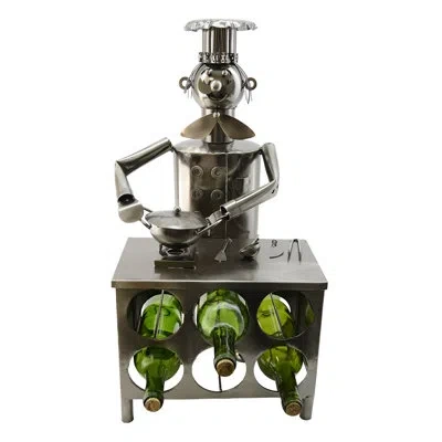 Wine Bodies Chef In Kitchen 6 Bottle Tabletop Wine Rack