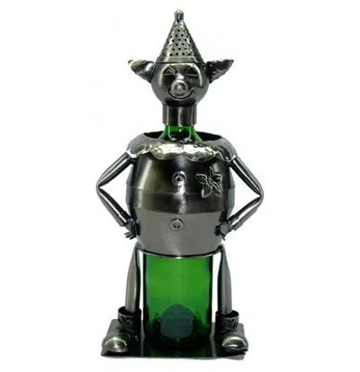 Wine Bodies Clown 1 Bottle Tabletop Wine Bottle Rack In Silver