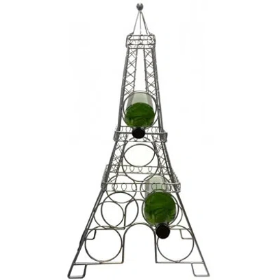 Wine Bodies Eiffel Tower 6 Bottle Tabletop Wine Bottle Rack In Silver