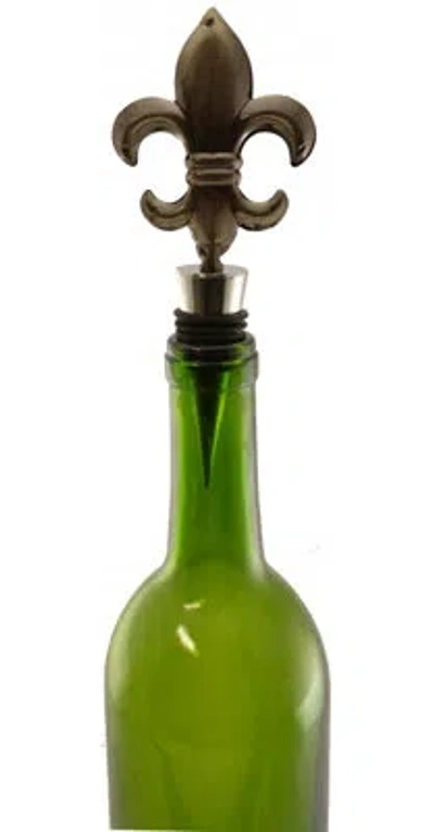 Wine Bodies Fleur De Lis Wine Stopper In Metal