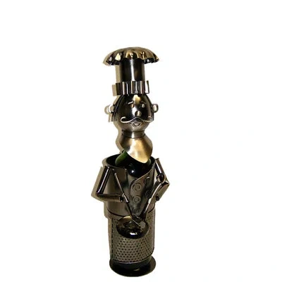 Wine Bodies Fry Cook Chef 1 Bottle Tabletop Wine Bottle Rack In Silver
