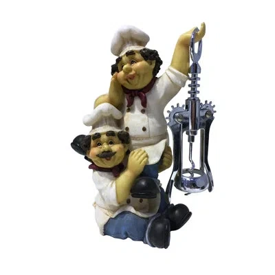 Wine Bodies Funny Chubby Italian Chef Duo Corkscrew In Red;white;blue