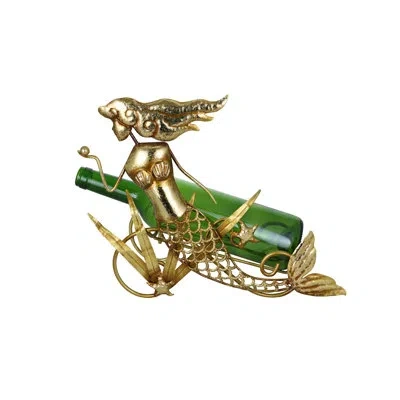 Wine Bodies Golden Mermaid 1 Bottle Tabletop Wine Bottle Rack