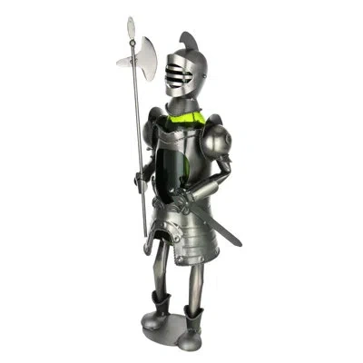 Wine Bodies Knight Medieval Middle Ages 1 Bottle Tabletop Wine Bottle Rack In Silver