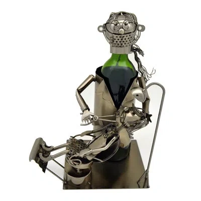 Wine Bodies Lady Dentist 1 Bottle Tabletop Wine Bottle Rack In Silver