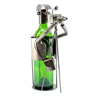 Wine Bodies Photographer 1 Bottle Tabletop Wine Bottle Rack In Silver