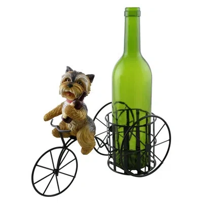 Wine Bodies Tiffaney Cute Shih Tzu Dog 1 Bottle Tabletop Wine Bottle Rack In Black;brown