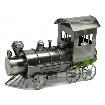 Wine Bodies Train 1 Bottle Tabletop Wine Bottle Rack In Silver