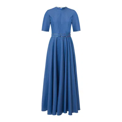 Winifred Mills Women's Blue Esi T Maxi Dress - Denim