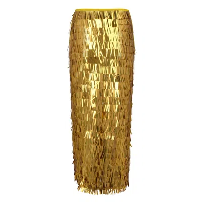 Winifred Rose Women's Cleopatra Sequin Skirt - Gold Rush