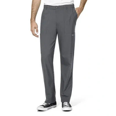 Wink W123 Flat Front Cargo Pocket Mens Big And Tall Moisture Wicking Wrinkle Resistant Quick Dry Scrub Pa In Gray