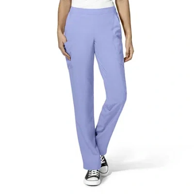 Wink W123 Flat Front Cargo Pocket Womens Petite Moisture Wicking Wrinkle Resistant Quick Dry Scrub Pant In Pattern