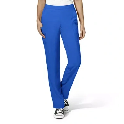 Wink W123 Flat Front Cargo Pocket Womens Plus Tall Moisture Wicking Wrinkle Resistant Quick Dry Scrub Pan In Blue
