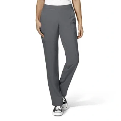 Wink W123 Flat Front Cargo Pocket Womens Plus Tall Moisture Wicking Wrinkle Resistant Quick Dry Scrub Pan In Silver