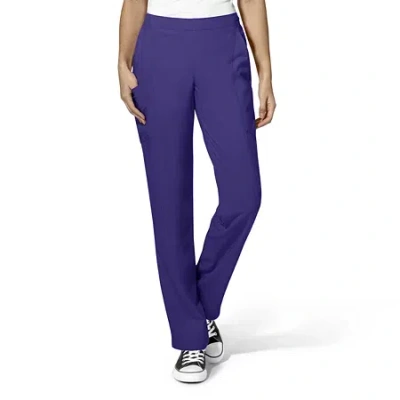 Wink W123 Flat Front Cargo Pocket Womens Plus Tall Moisture Wicking Wrinkle Resistant Quick Dry Scrub Pan In Purple