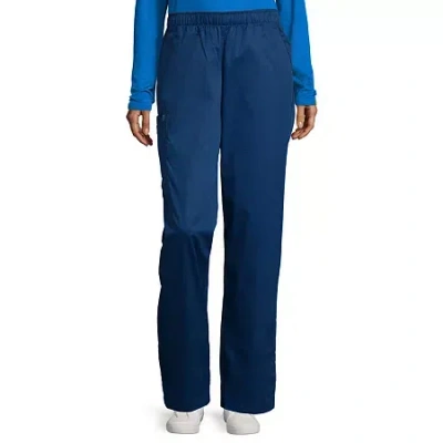 Wink Wonderwork 501 Pull-on Cargo Womens Tag Free Scrub Pant In Blue