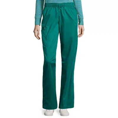 Wink Wonderwork 501 Pull-on Cargo Womens Tag Free Scrub Pant In Green