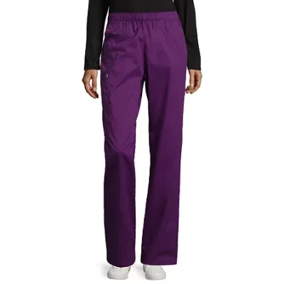 Wink Wonderwork 501 Pull-on Cargo Womens Tag Free Scrub Pant In Purple