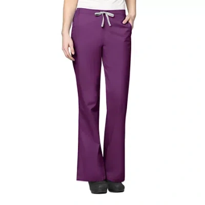 Wink Wonderwork 502 Flare Womens Plus Tall Tag Free Scrub Pant In Purple