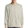 Wink Wonderwork 800 Snap Front Unisex Adult Tag Free Scrub Jackets In Sand