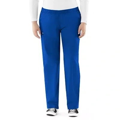 Wink Wonderwork Pull-on Cargo Womens Tag Free Scrub Pant In Blue