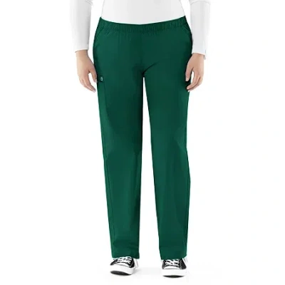 Wink Wonderwork Pull-on Cargo Womens Tag Free Scrub Pant In Green