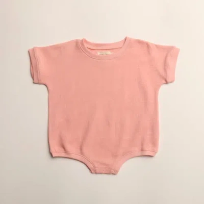 Winne + Crew Kids'  Ezra Romper In Pink