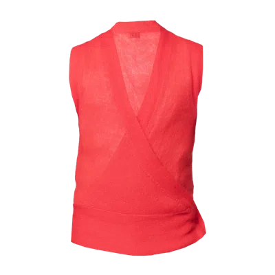 Winnie Ade Knit Wrap Vest Red