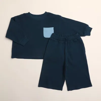 Winnie + Crew Kids'  Aiden Set In Blue