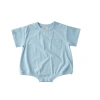 Winnie + Crew Kids'  Cory Pocket Romper In Blue