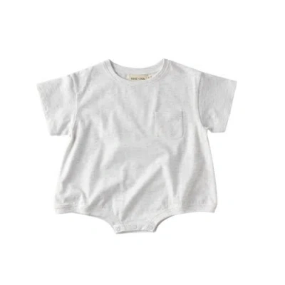 Winnie + Crew Kids'  Cory Pocket Romper In Gray