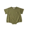 Winnie + Crew Kids'  Cory Pocket Romper In Green