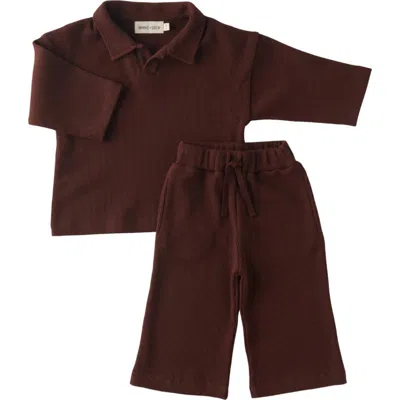 Winnie + Crew Kids'  Emerson Set In Burgundy